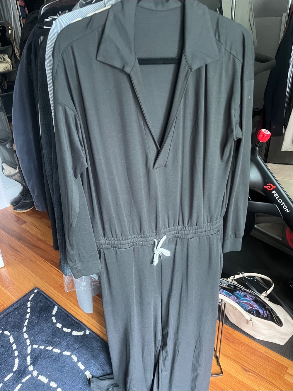 Vuori Black Lux Jumpsuit with Drawstring - Picture 4 of 8